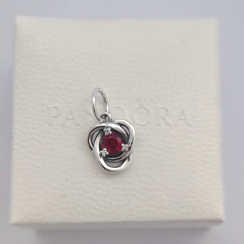Pandora January Birthstone Eternity Circle Dangle Charm S925 ALE new