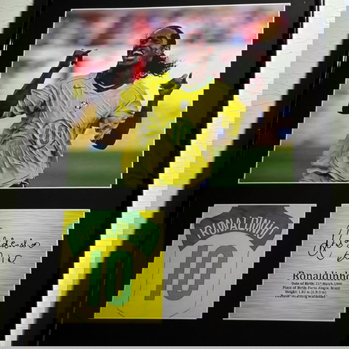Αφίσα Ronaldinho με υπογραφή replica, καινούργια