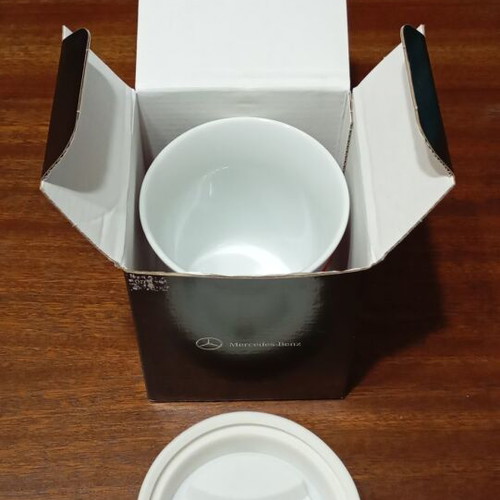 Porcelain Mercedes-Benz cup new with rubber lid 0.3L