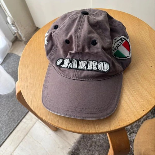 Jockey hat used, cotton, size M, gray and brown
