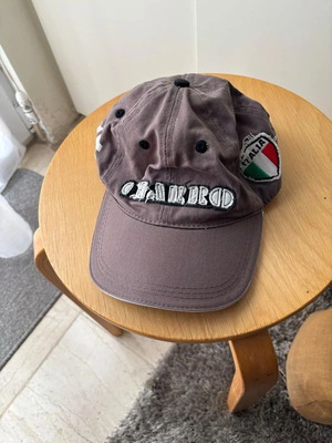 Jockey hat used, cotton, size M, gray and brown