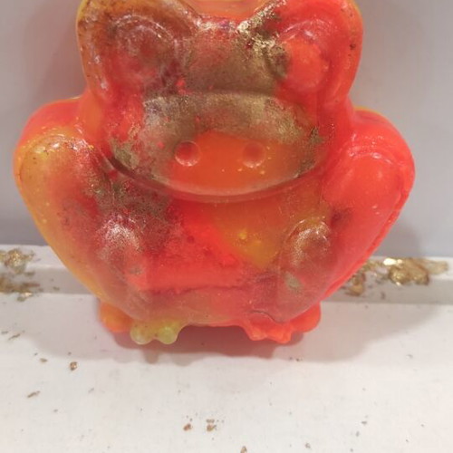 Handmade decorative aromatic frog-shaped soap made to order
