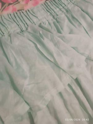 Curtain with Shirring in Turquoise Like New, 4m Width