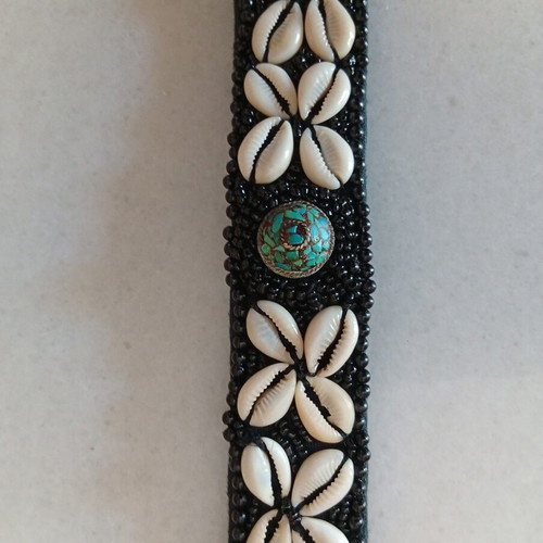 Handmade vintage ethnic belt with shells, like new