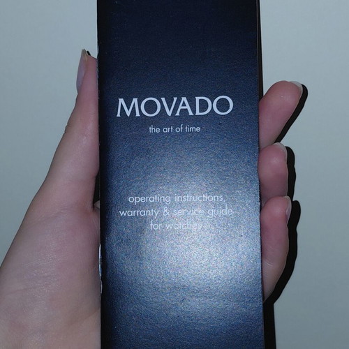 Movado Museum wristwatch, two-tone, black dial