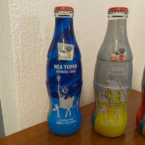 Collectible Coca Cola Olympic Games set of 5 bottles new