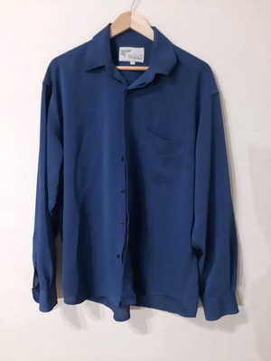 Unisex shirt used, size L, blue, 80s style