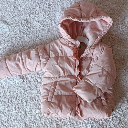 Benetton pink jacket with fleece lining, kids