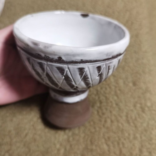 Vintage clay vessel used with glaze