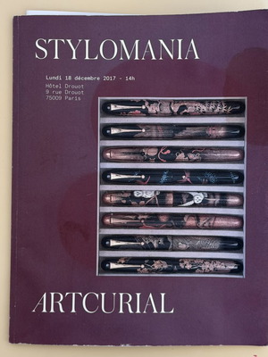 Artcurial Stylomania Auction Catalog 2017 like new, collectible pens