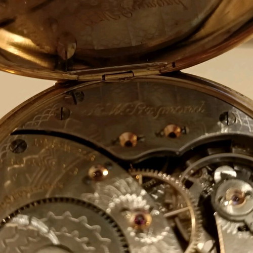 Pocket watch Elgin used, 14k gold, 1921