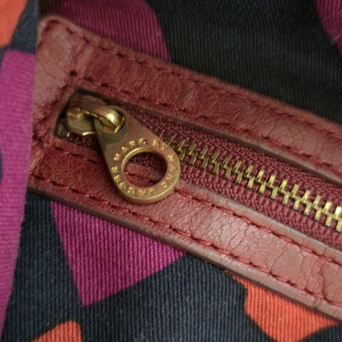 Marc Jacobs leather shoulder bag used, burgundy