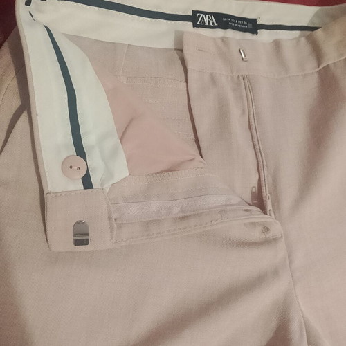 Zara pants like new, straight fit, beige and pink