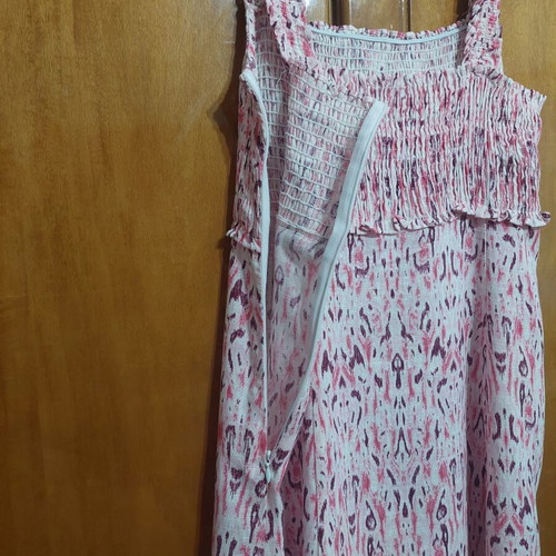 Zara summer dress like new, long with side slit, cotton and linen