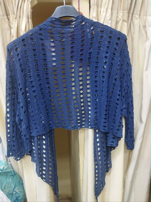 Bolero MX4552 white cotton one size, dark blue