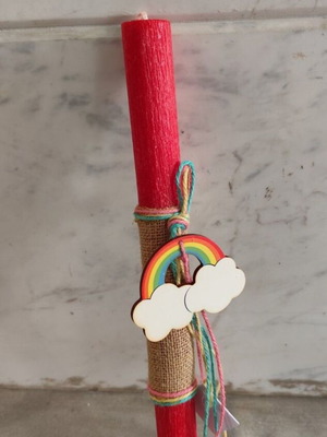 Children's Easter candle "Rainbow" luxurious new