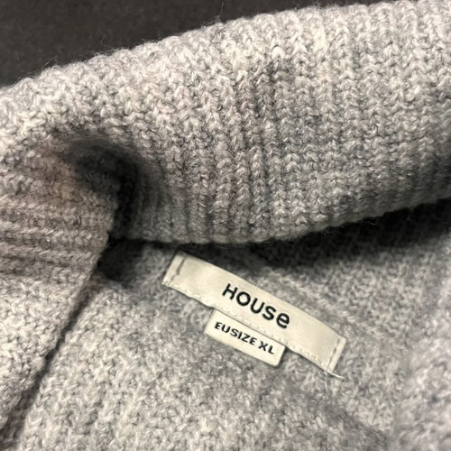 Gray polo neck sweater, size XL