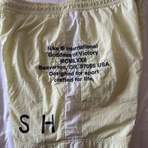 Nike Swoosh swim shorts used, size L, yellow