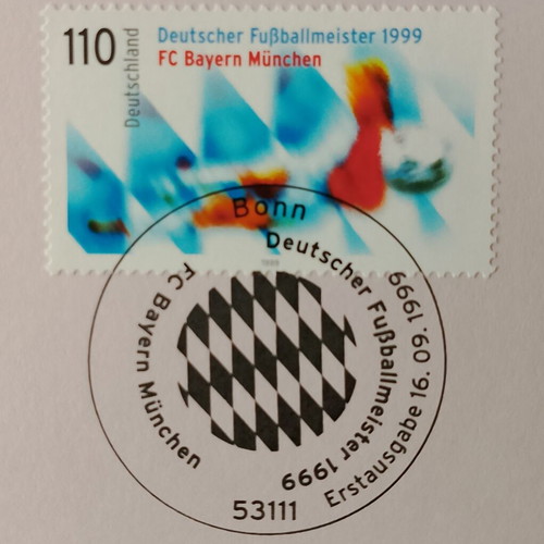 German 1999 stamp with Bonn first day cover