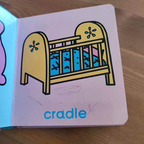 Children's English book used with few scribbles