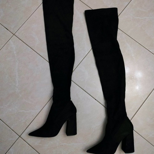 ASOS over the knee boots used, black suede, size 40