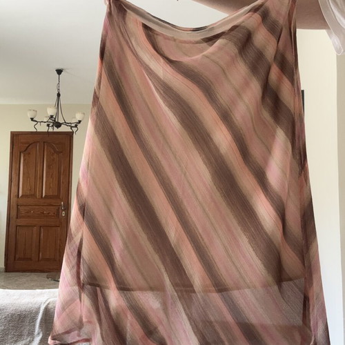 Xanaka Y2K sheer skirt in brown and pink