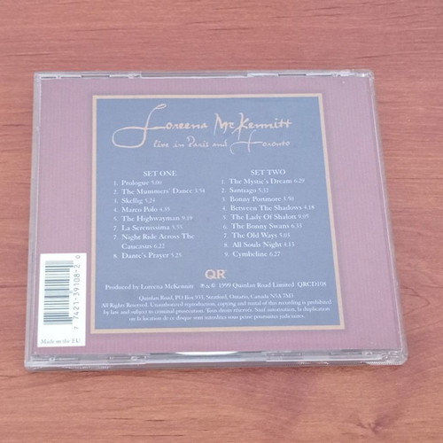 CD Loreena McKennitt Live in Paris and Toronto used