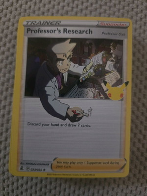 Professor's Research Pokemon card new holo