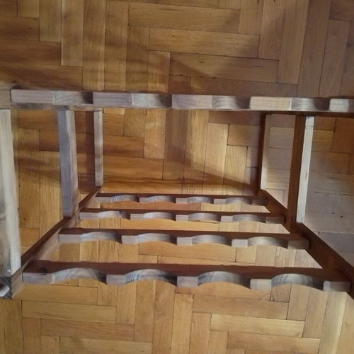 Bottle rack like new, modular wooden stand