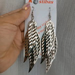 Leaf earrings silver new