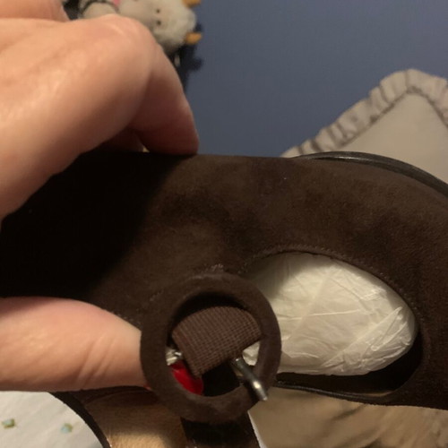 Next suede brown shoes like new, size 39 with strap