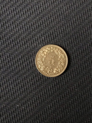 Switzerland 5 Rappen Coin 1987 like new