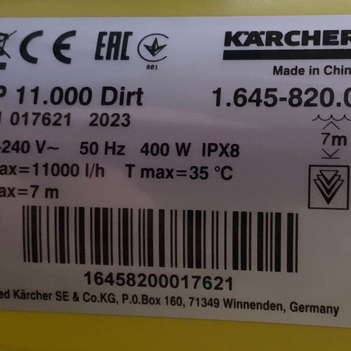 Kaercher Submersible Dirty Water Pump SP 11.000 Dirt new