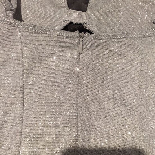 Silver dress with rhinestones new, size S