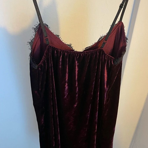 Velvet women's dress like new, burgundy lingerie style