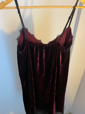 Velvet women's dress like new, burgundy lingerie style