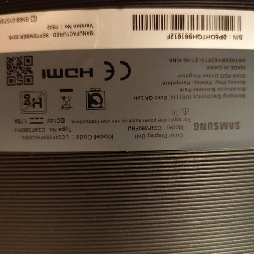 Samsung LC24F390FHRXEN 24" Curved Monitor Like New