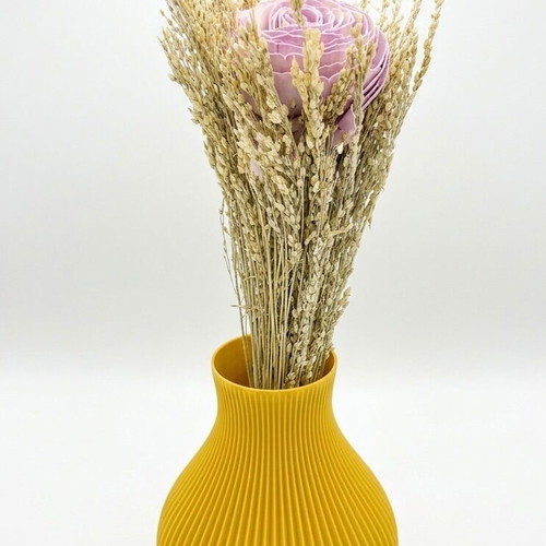 Modern geometric decorative vase yellow, eco-friendly