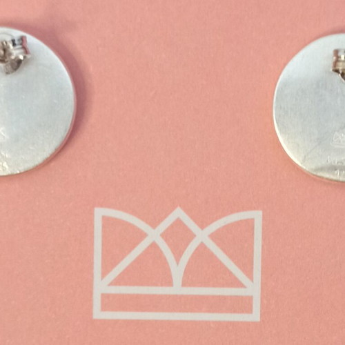 Prigipo Palette Large earrings pink coral silver 925 new