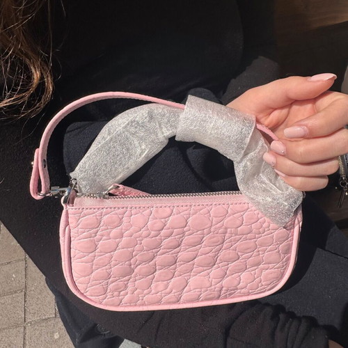 By Far Mini Rachel pink shoulder bag new