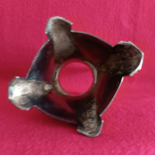 Art Nouveau vase used metal and glass with engraving