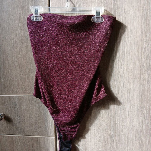 Strapless bodysuit like new, pink and purple, XS/S