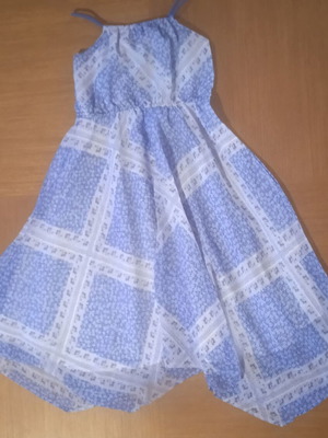 H&M Asymmetric Summer Dress 8-9Y Like New, Blue