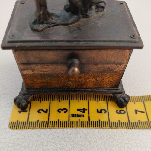 Vintage metal sharpener with Aquarius zodiac sign, 1970s