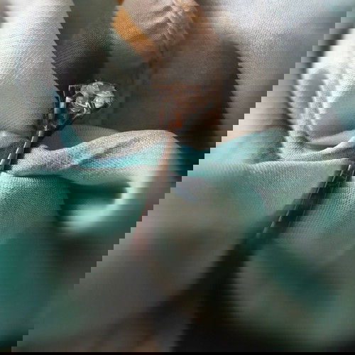 Сребърен пръстен с камък като нов, 3гр, 18мм