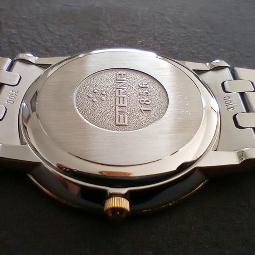 Eterna 3100 men's watch like new, steel and 18k gold plated