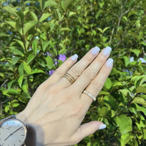Steel ring and 925 silver ring with zircon, like new