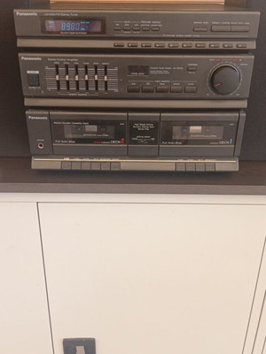Panasonic vintage sound system used with dual cassette and radio
