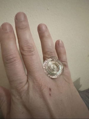 Vintage adjustable ring with spiral element like new