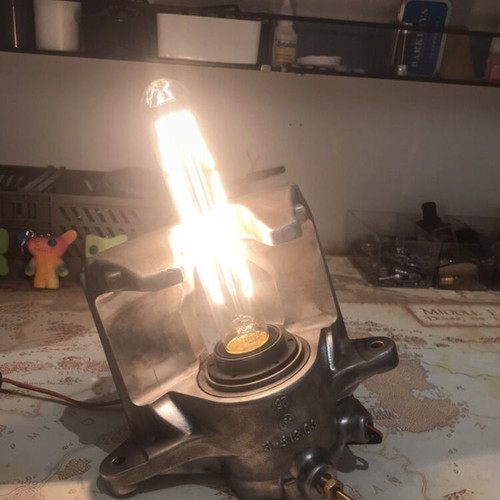 Handmade lamp like new from car parts